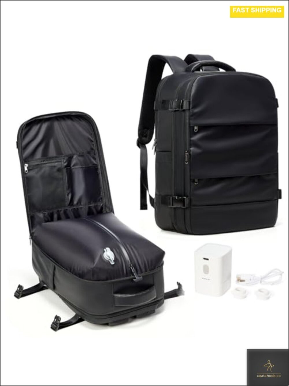 Vacuum Travel Backpack with Pump, 30L Waterproof TPU Carry-On, Laptop Backpack